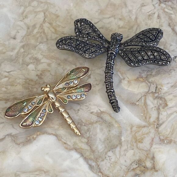 Two Dragonfly Brooches - Picture 1 of 7